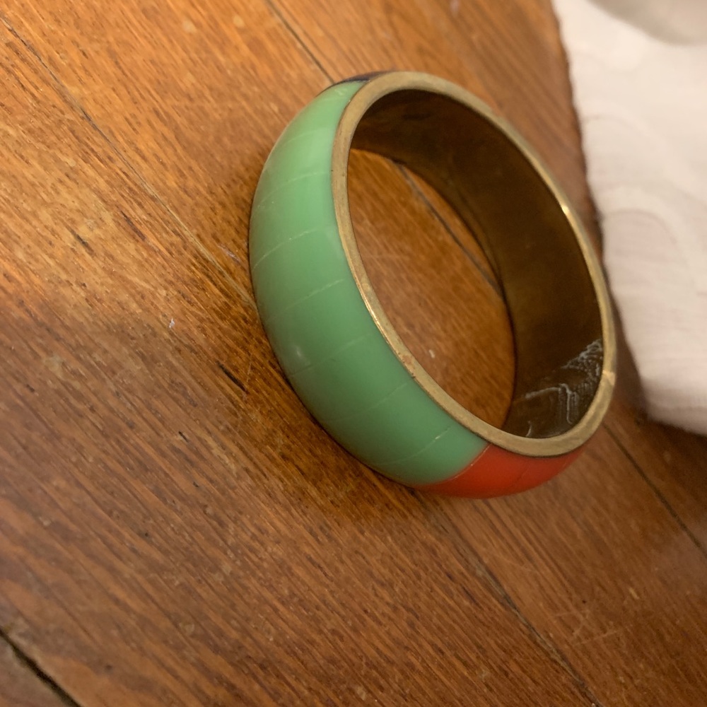 Colorblock Brass Bangle